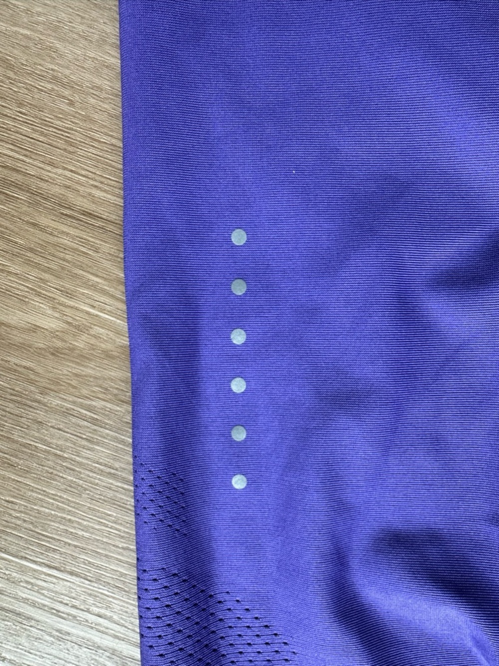 Nike Purple' Performance Leggings with Black Drawstring - Picture 3 of 9